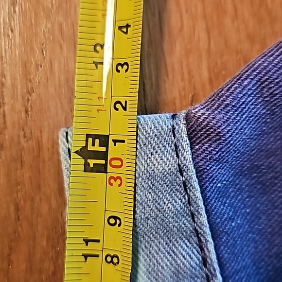 Vintage Sasson Striped Jean Shorts Women's Jr Size 24" Waist X 4" Inseam Length - Picture 8 of 13